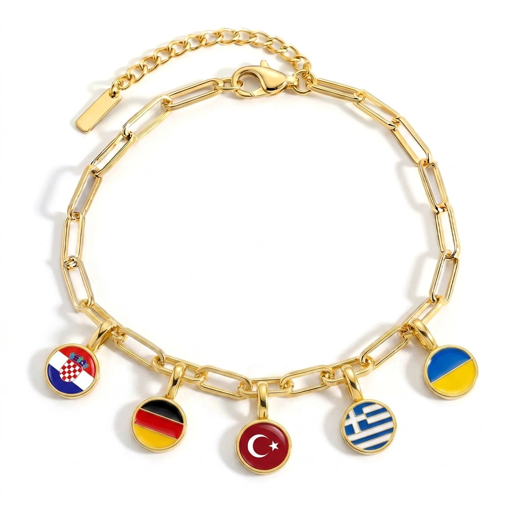 Länder Charm Armband