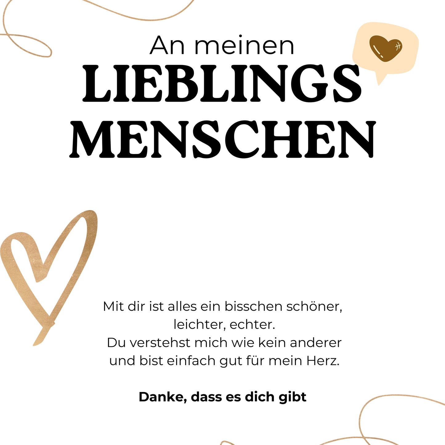 Geschenkkarte - An meinen Lieblingsmenschen