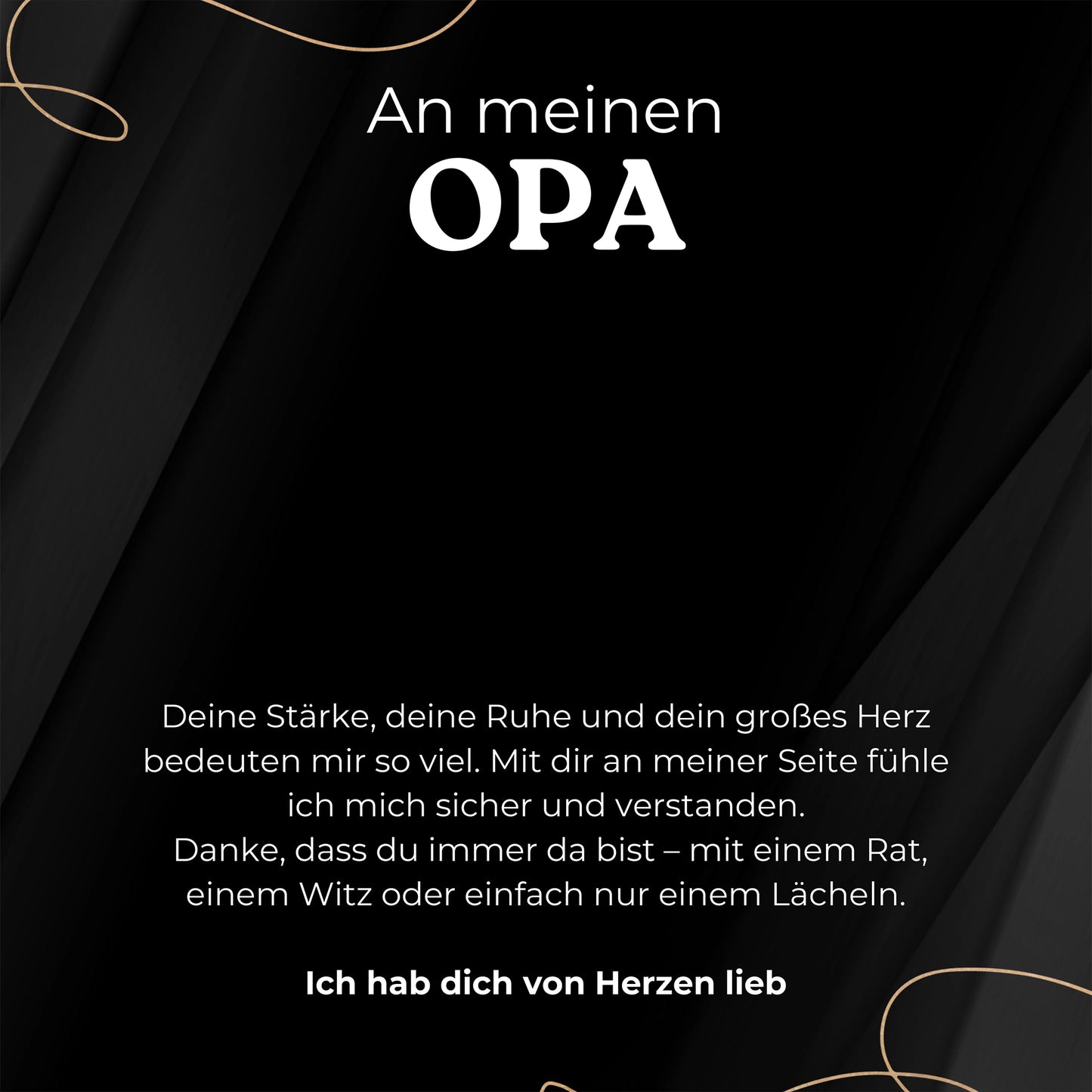 Geschenkkarte - An meinen Opa
