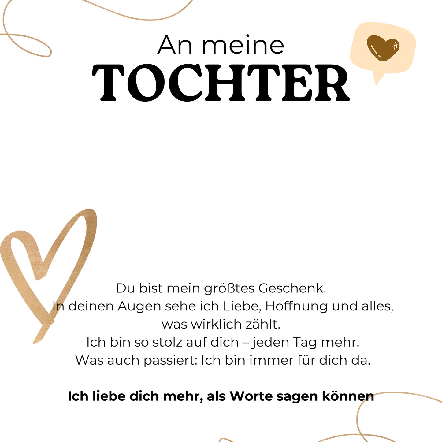 Geschenkkarte - An meine Tochter