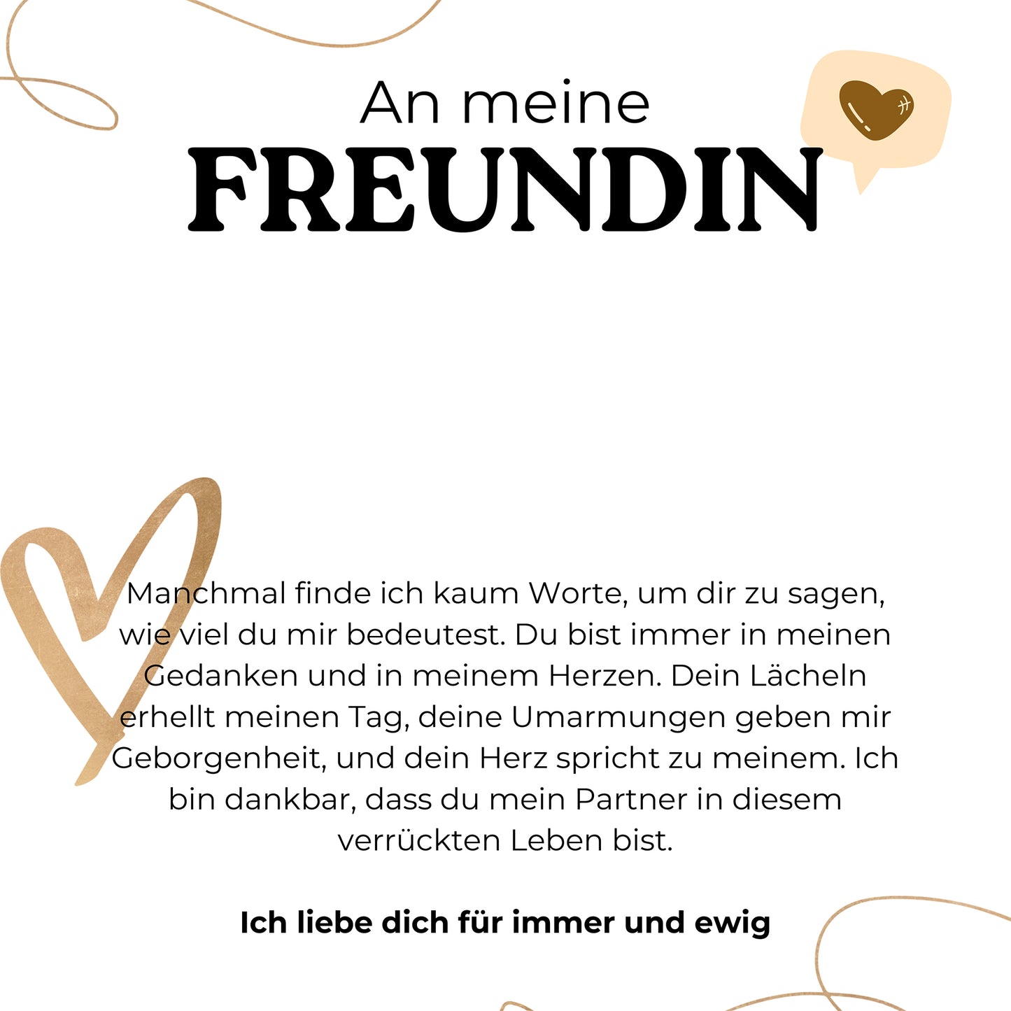Geschenkkarte - An meine Freundin