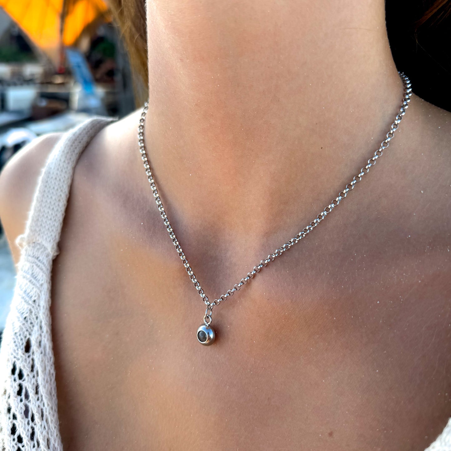 Foto Halskette mit eigenem Foto - Rolo Chain