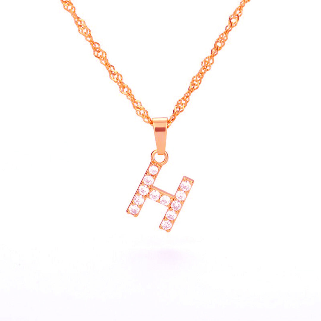 Zirkonia Buchstaben Halskette