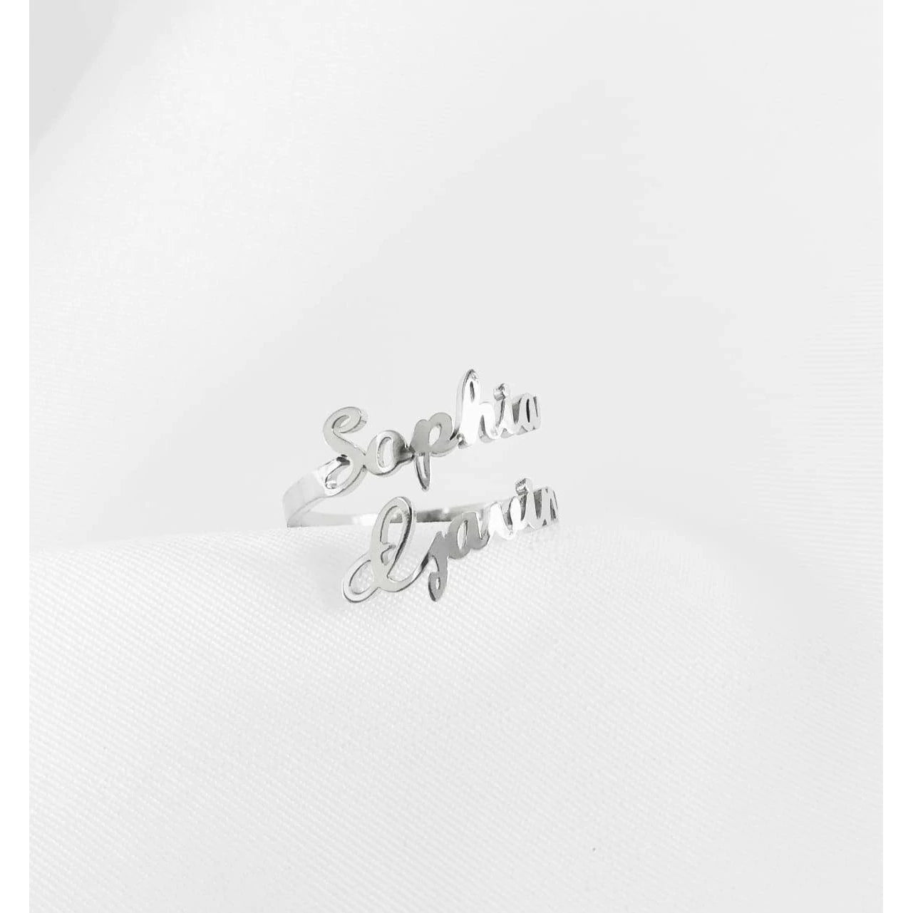 Personalized Name Ring with 2 Names for Couples/BFFs