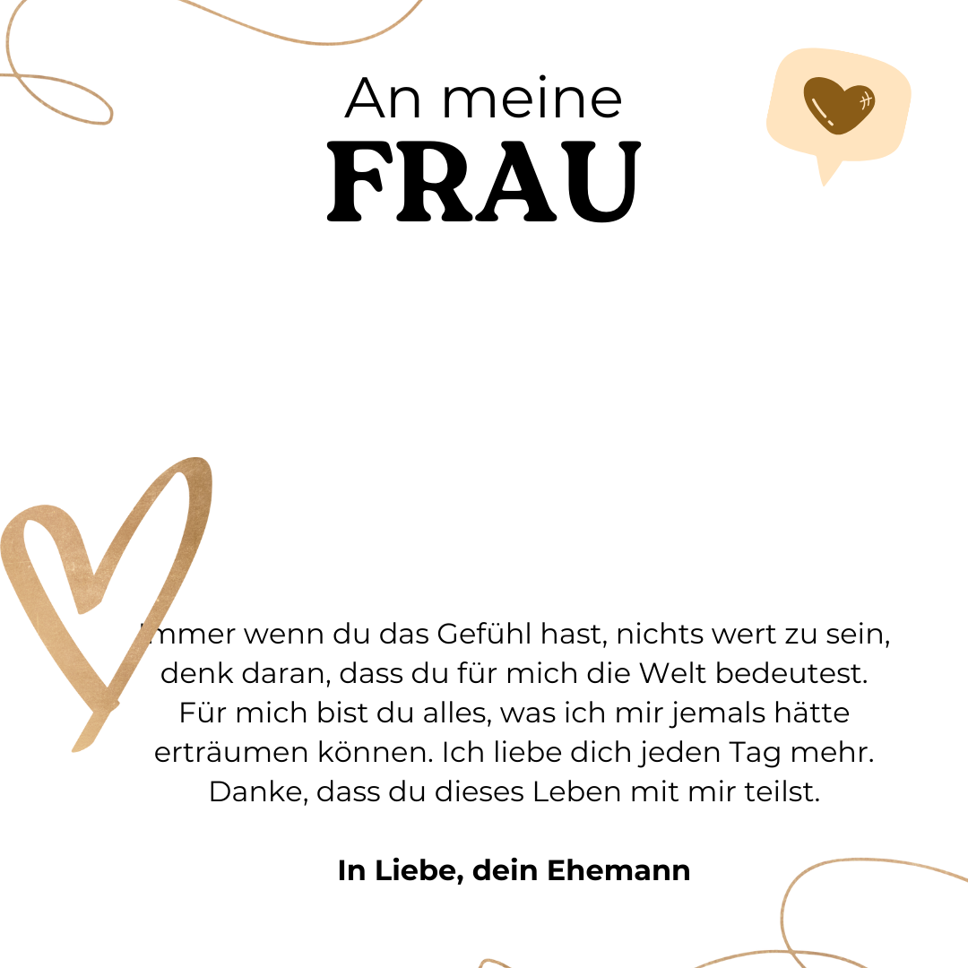 Geschenkkarte - An meine Frau