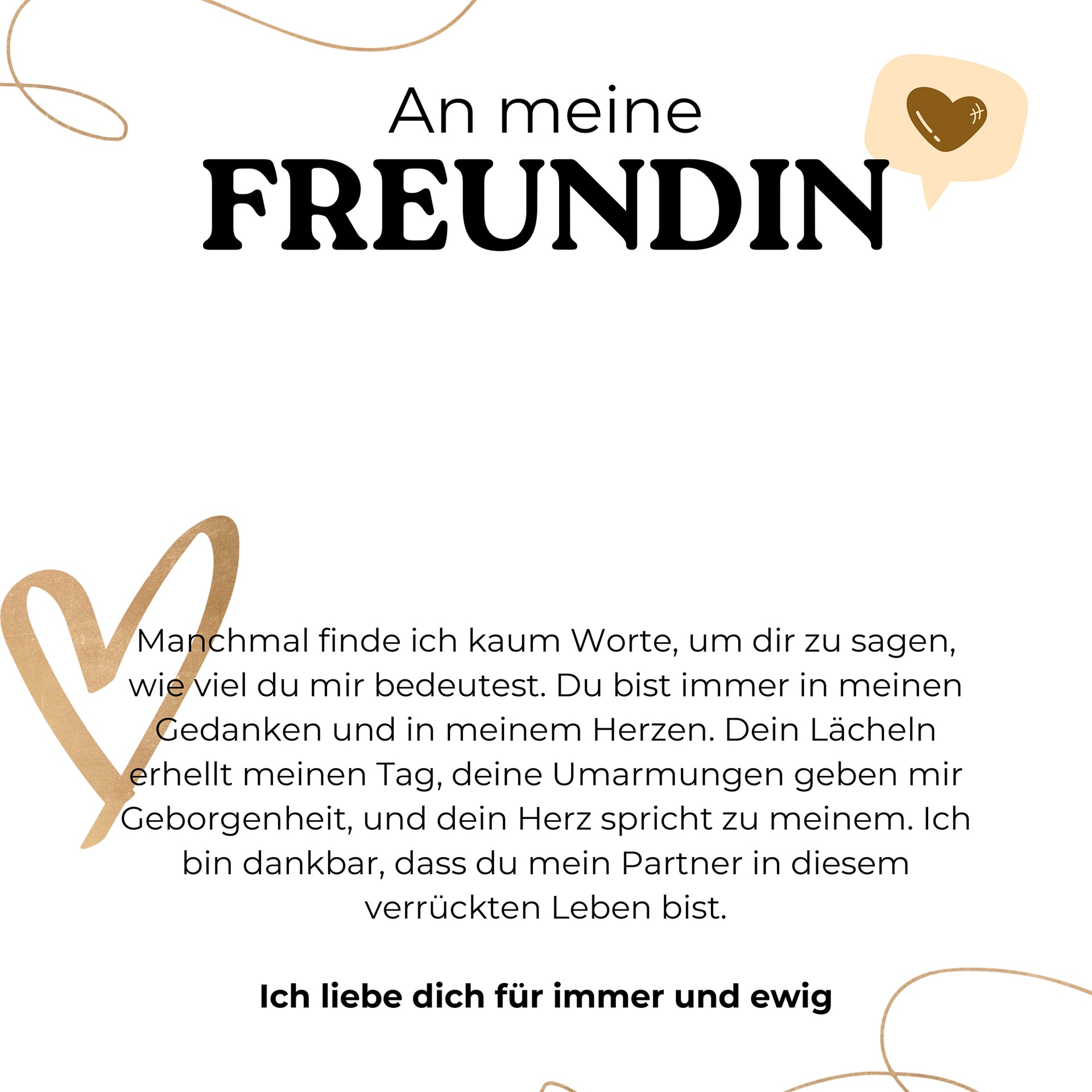 Geschenkkarte - An meine Freundin Geschenkkarte - An meine Freundin