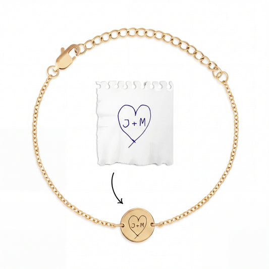 Personalisiertes Armband mit deiner eigenen Handschrift/Zeichnung