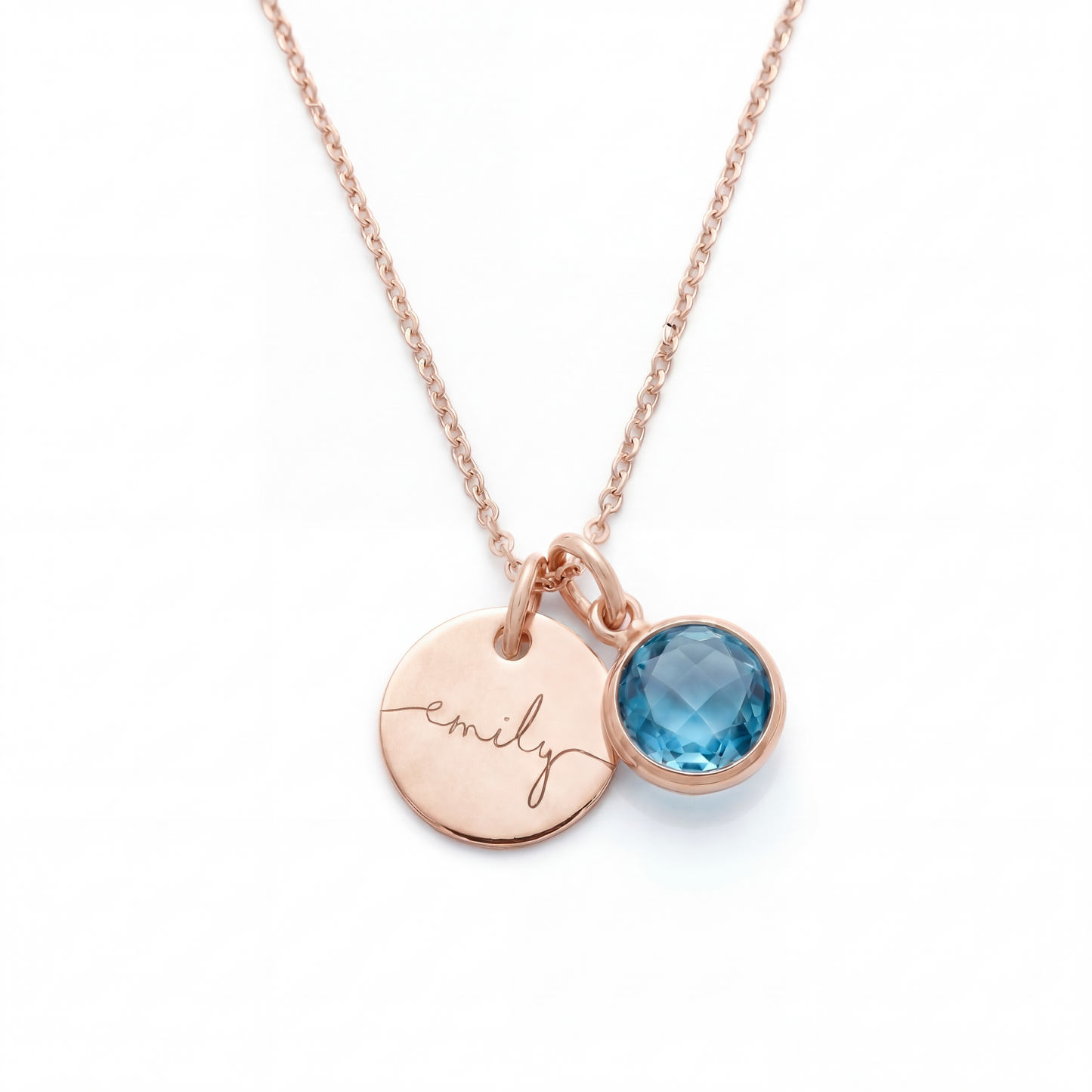 Individuelle Namenskette mit Geburtsstein