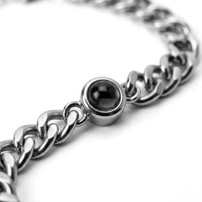 Fotoarmband mit eigenem Foto - Cuban Chain