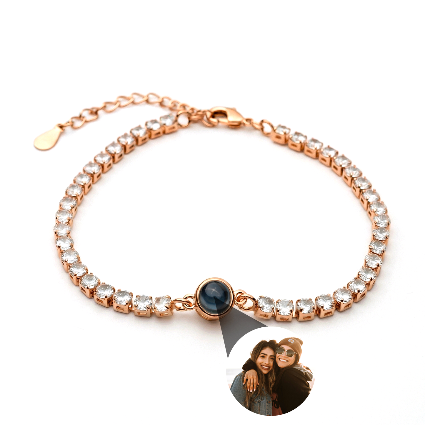 Fotoarmband mit eigenem Foto - Tennis Zirkonia