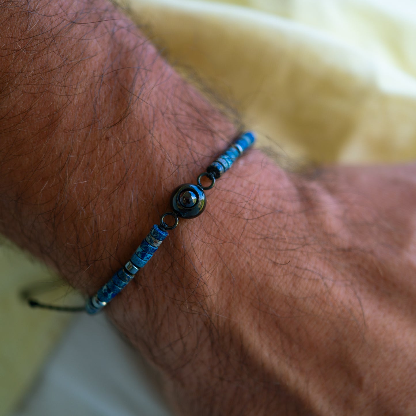 Fotoarmband mit eigenem Foto - Heishi Edelstein