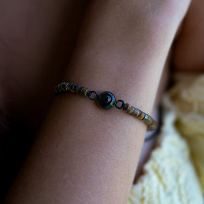 Fotoarmband mit eigenem Foto - Heishi Edelstein