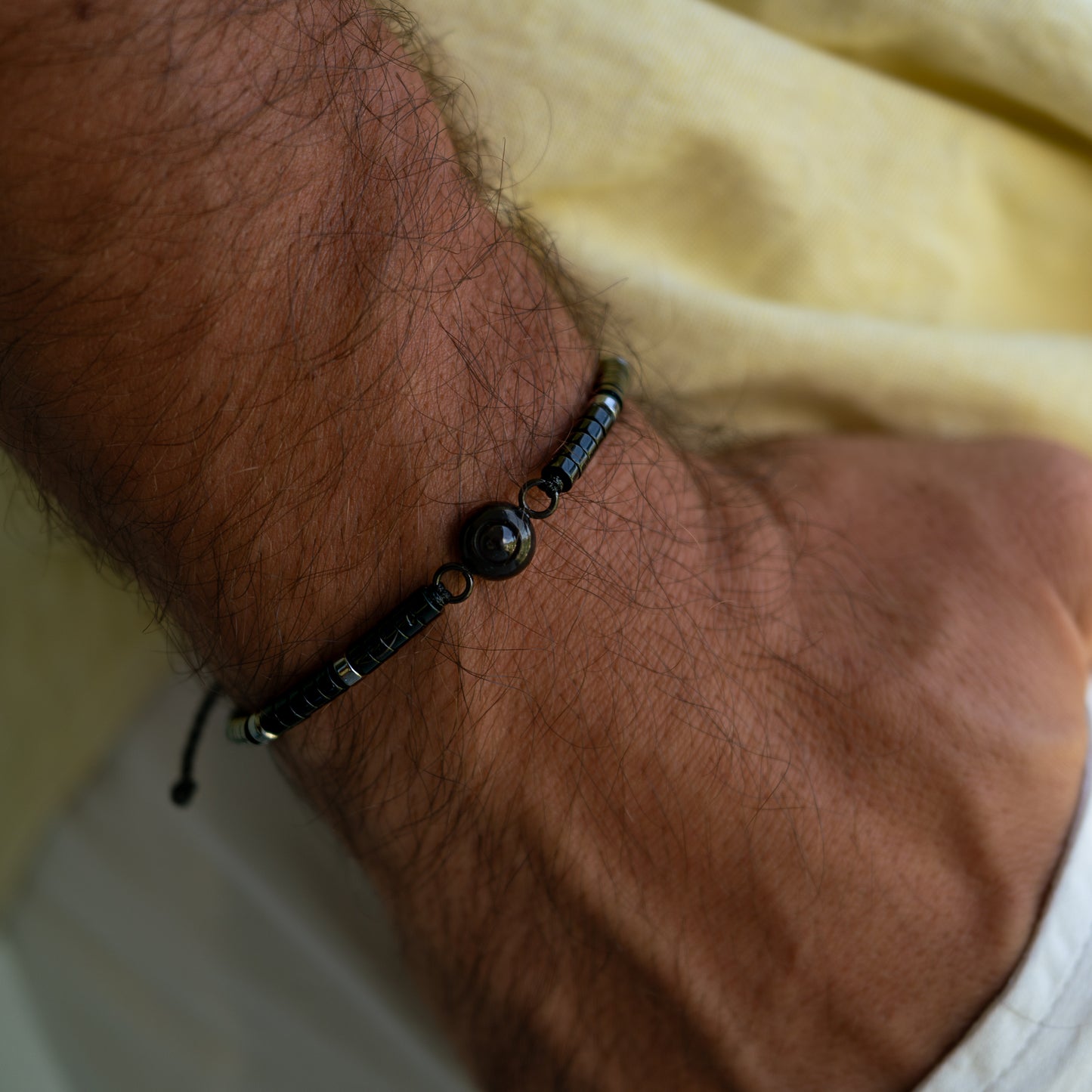 Fotoarmband mit eigenem Foto - Heishi Edelstein