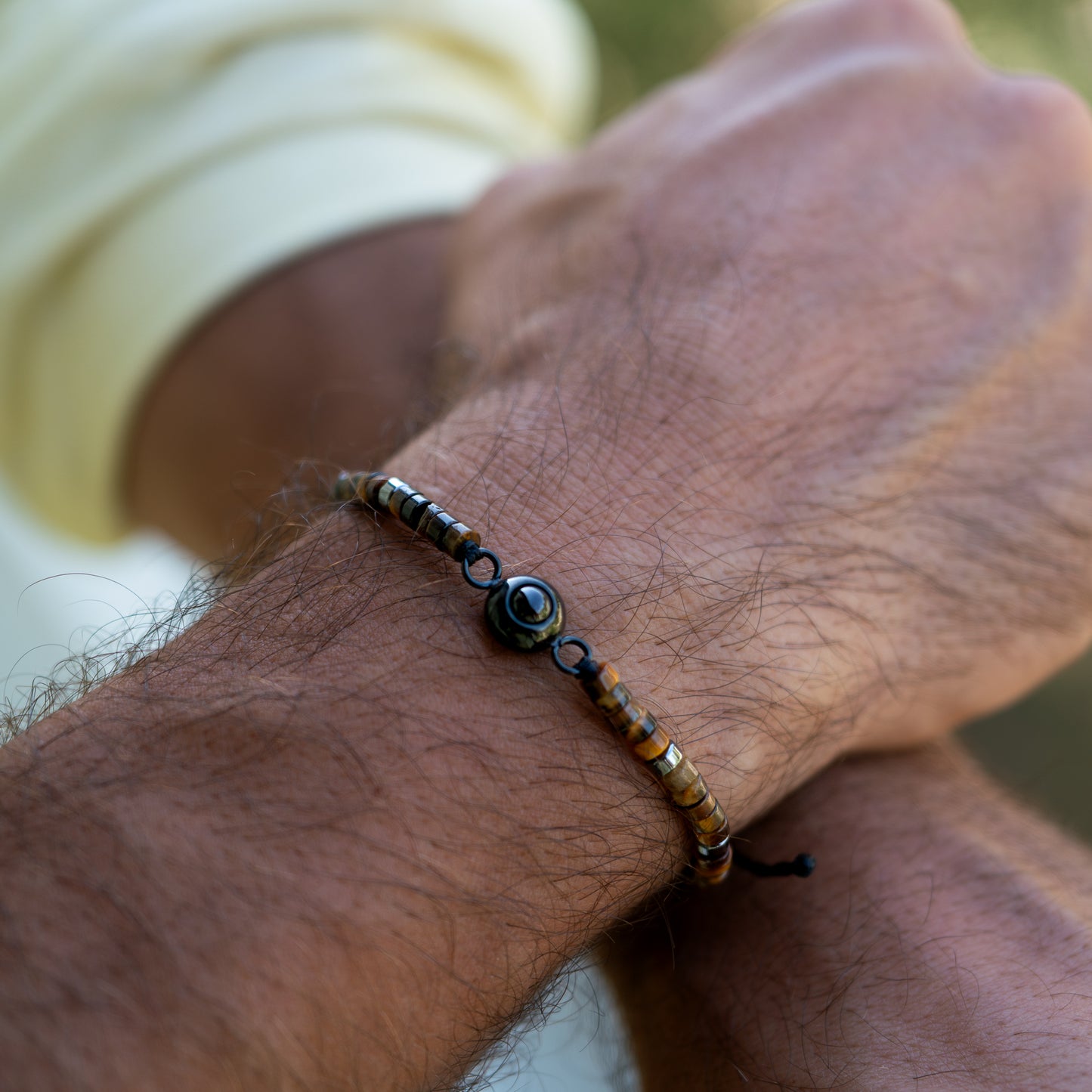 Fotoarmband mit eigenem Foto - Heishi Edelstein