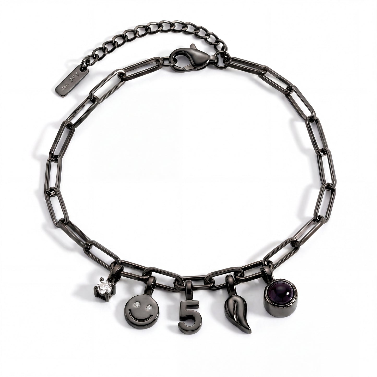 Personalisiertes Charm Armband - Paperclip