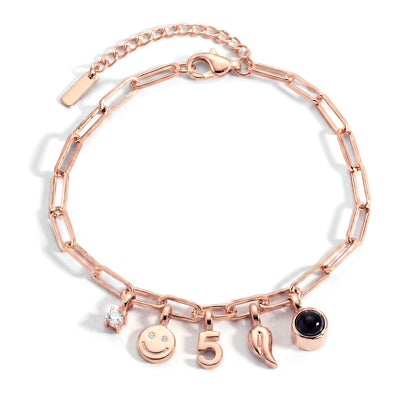 Personalisiertes Charm Armband - Paperclip