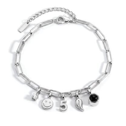 Personalisiertes Charm Armband - Paperclip