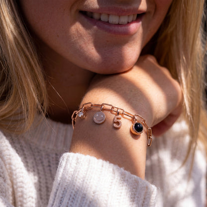 Personalisiertes Charm Armband - Paperclip