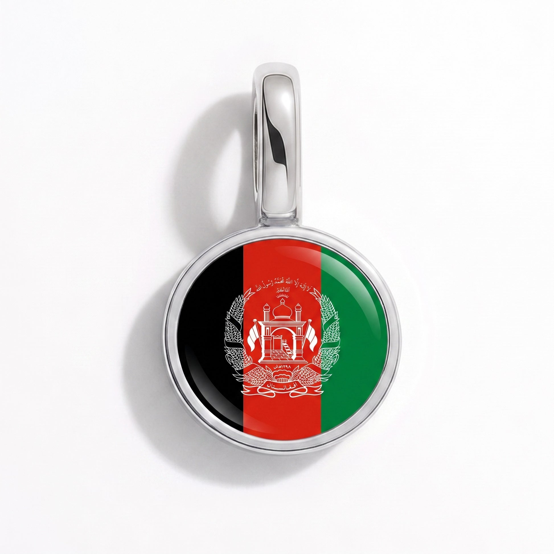Afghanistan Flagge – Charm Silber