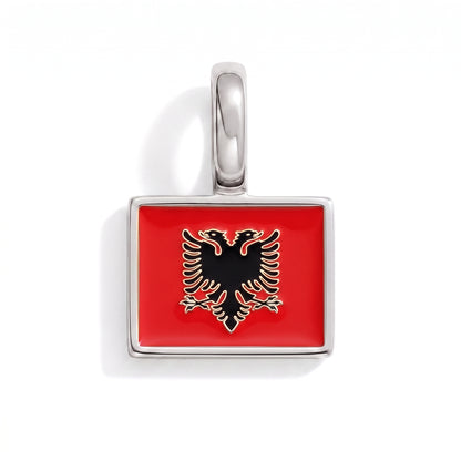 Charm - Flagge Eckig – Silber