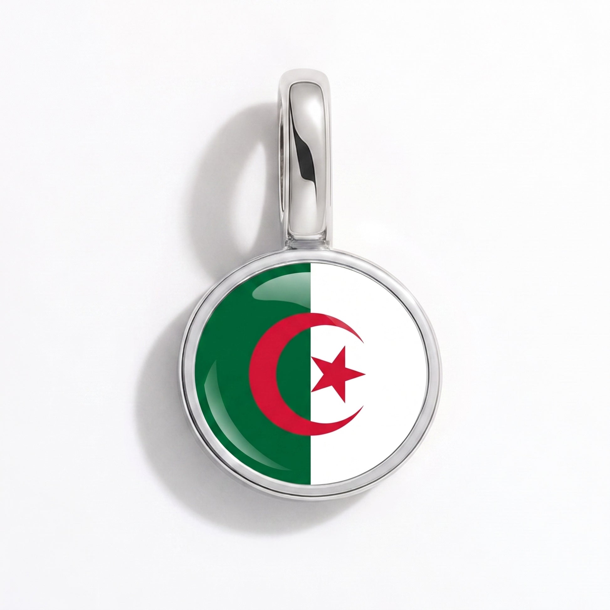 Algerien Flagge – Charm Silber