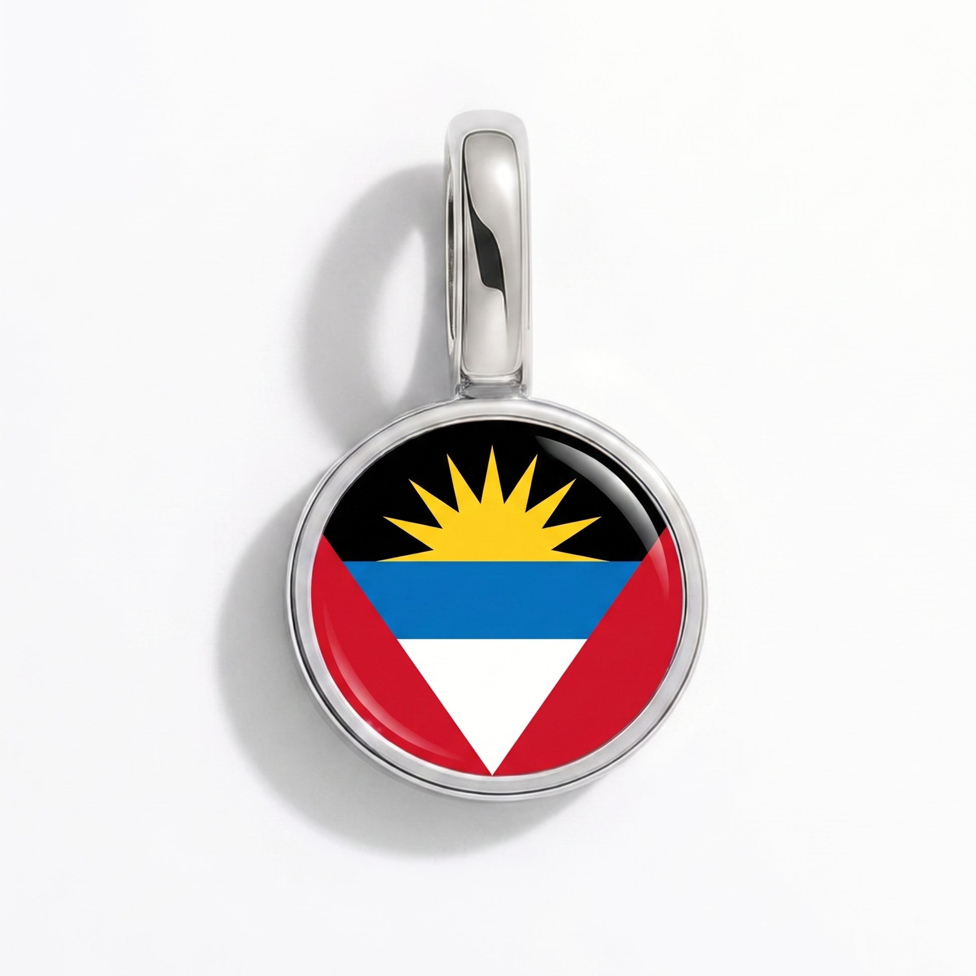 Antigua und Barbuda Flagge – Charm Silber