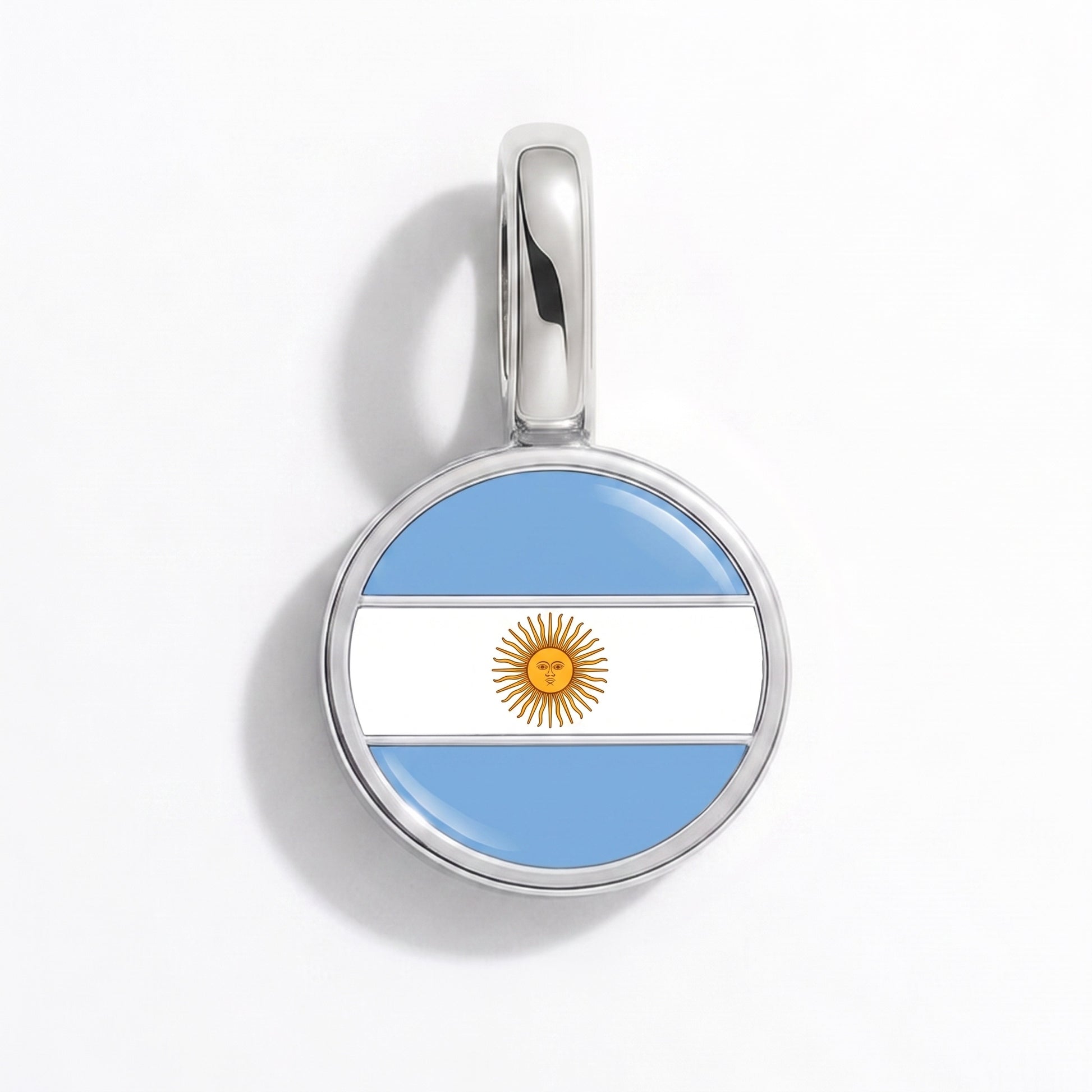 Argentinien Flagge – Charm Silber