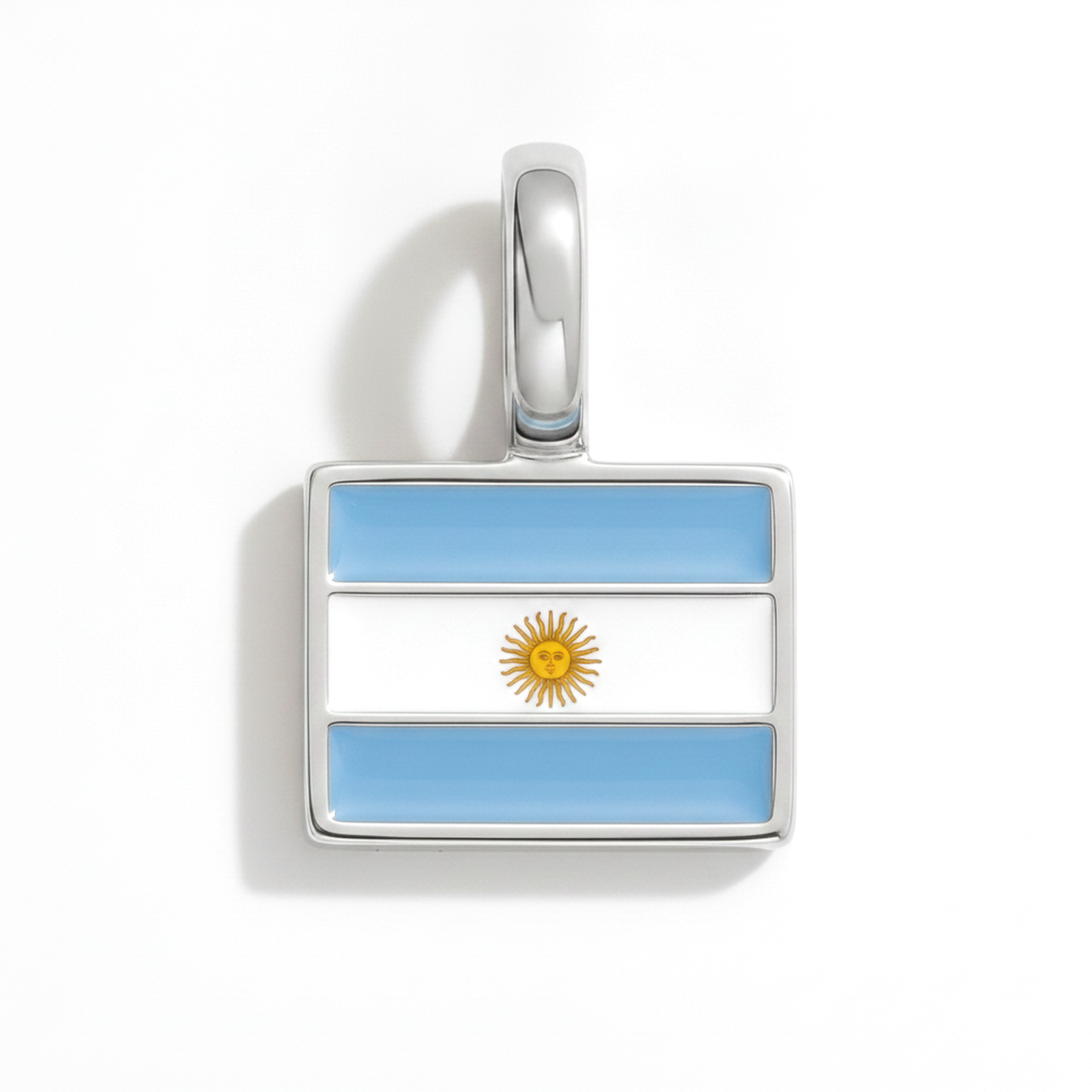 Charm - Flagge Eckig – Silber