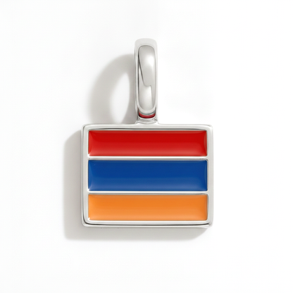 Charm - Flagge Eckig – Silber