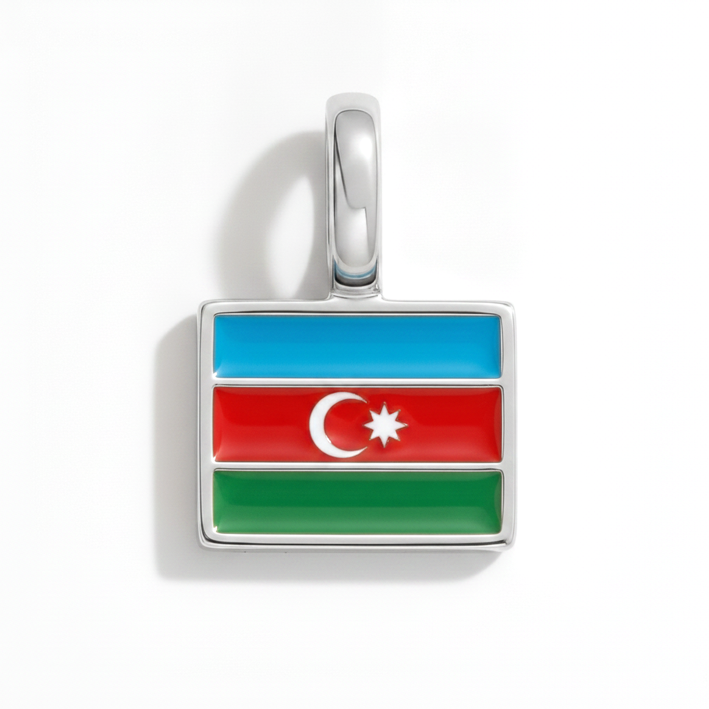 Charm - Flagge Eckig – Silber