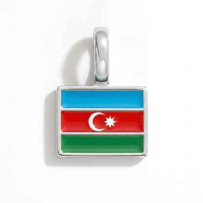 Charm - Flagge Eckig – Silber