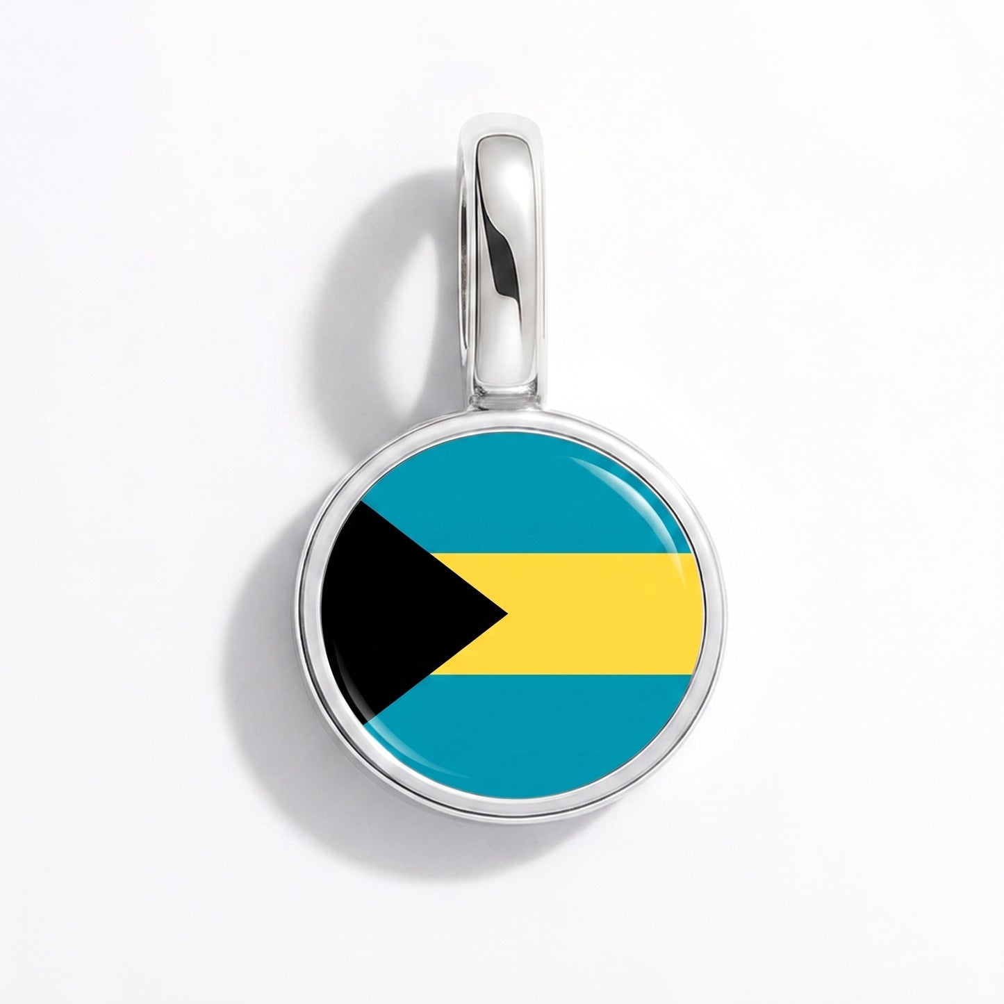 Bahamas Flagge – Charm Silber