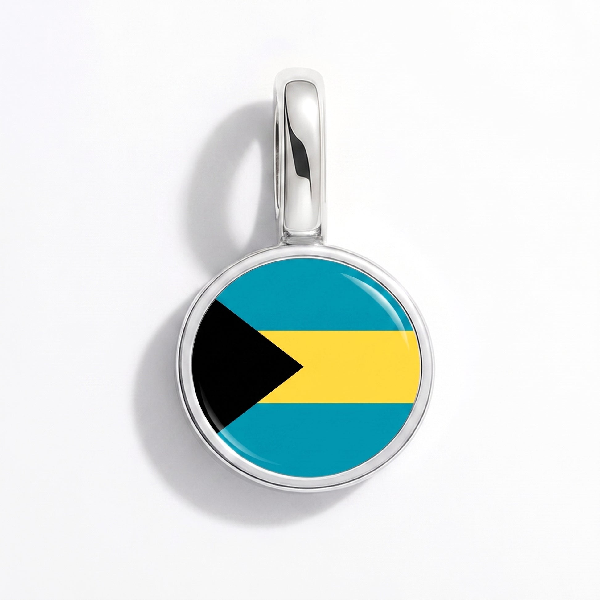 Bahamas Flagge – Charm Silber