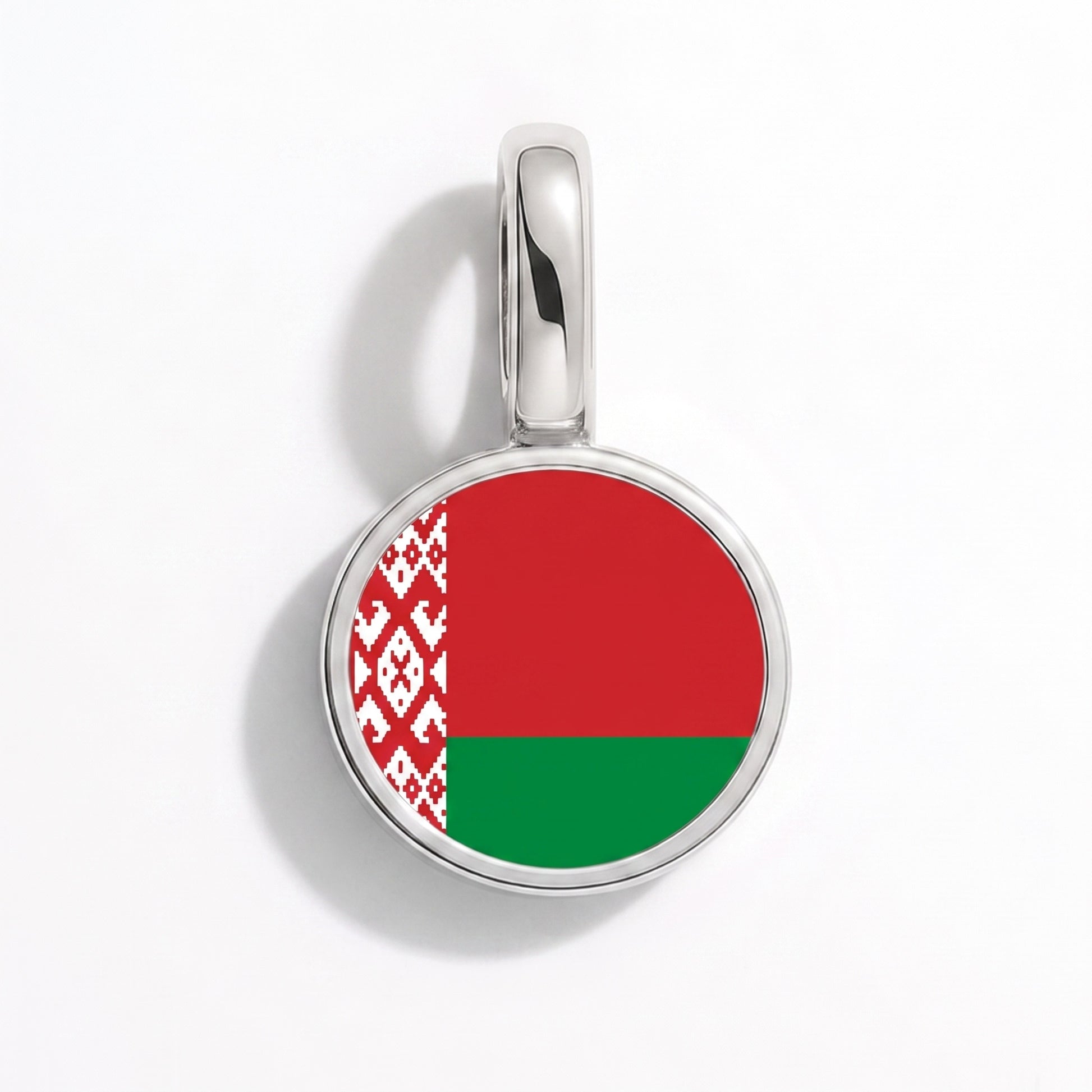 Belarus Flagge – Charm Silber