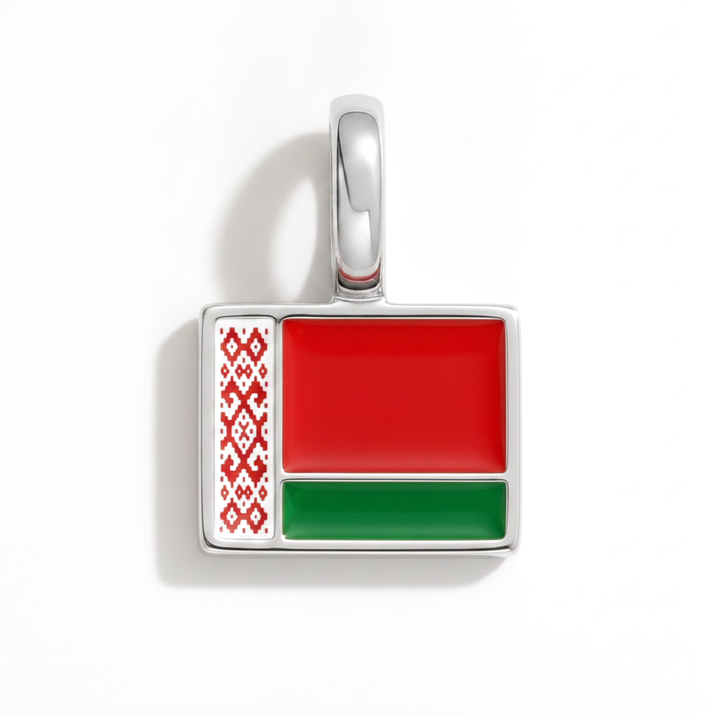 Charm - Flagge Eckig – Silber