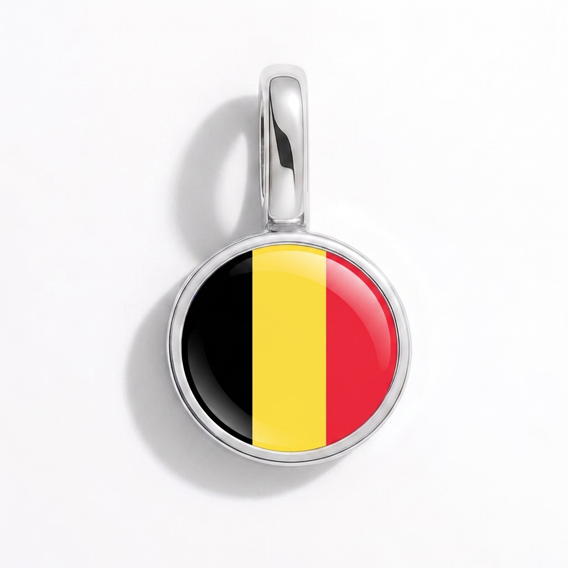 Belgien Flagge – Charm Silber