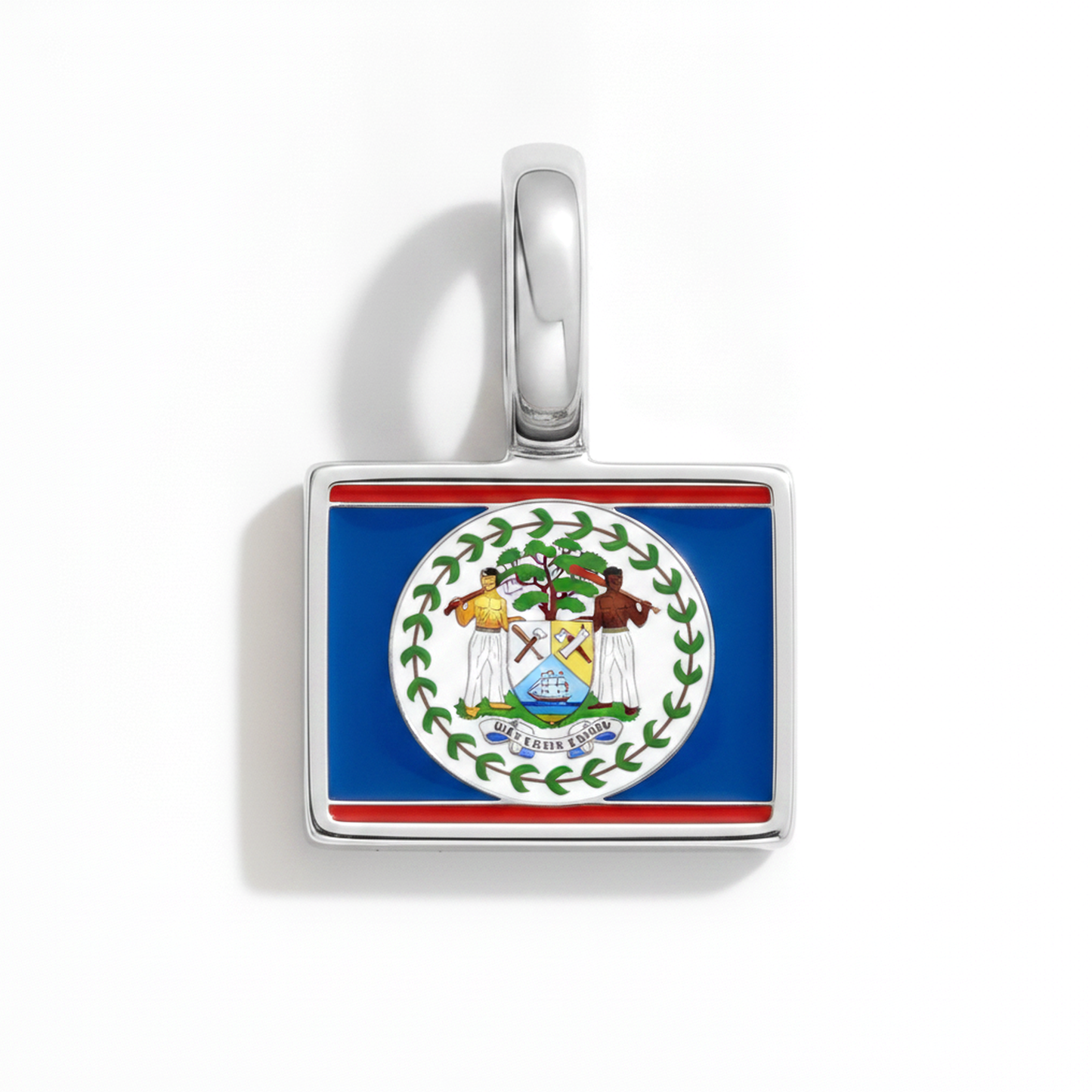 Charm - Flagge Eckig – Silber