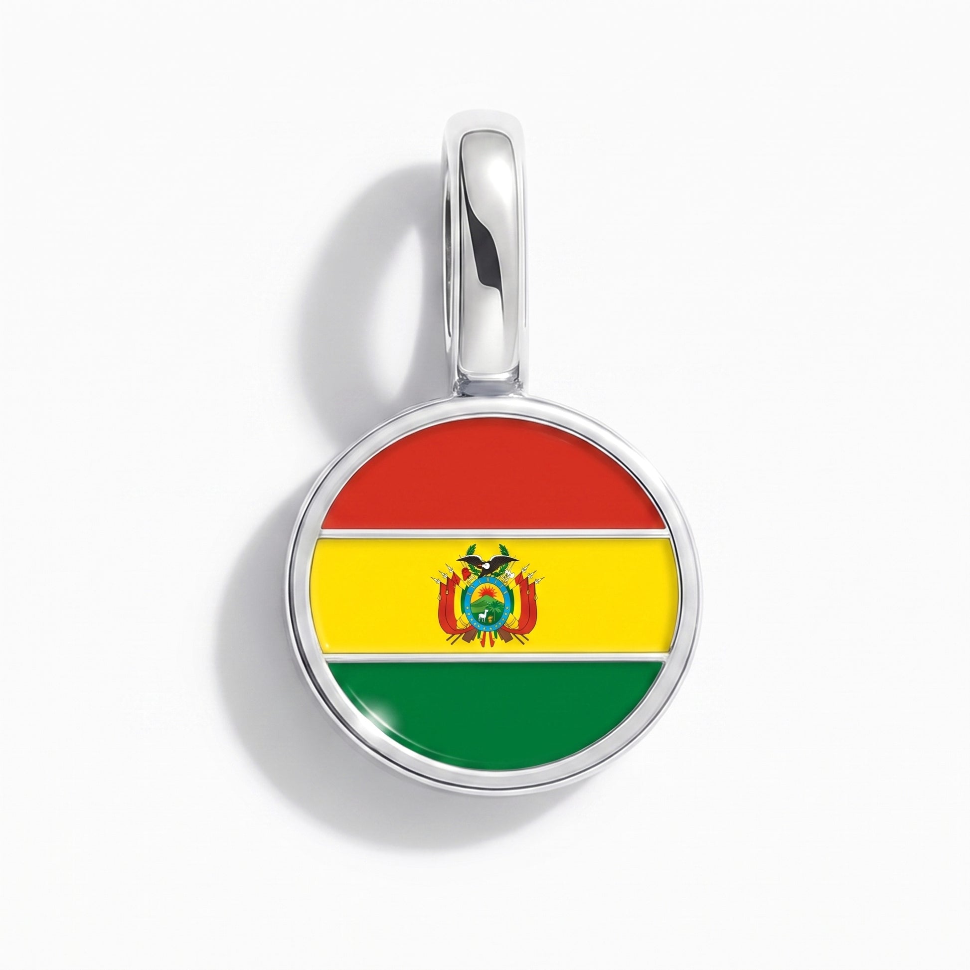 Bolivien Flagge – Charm Silber