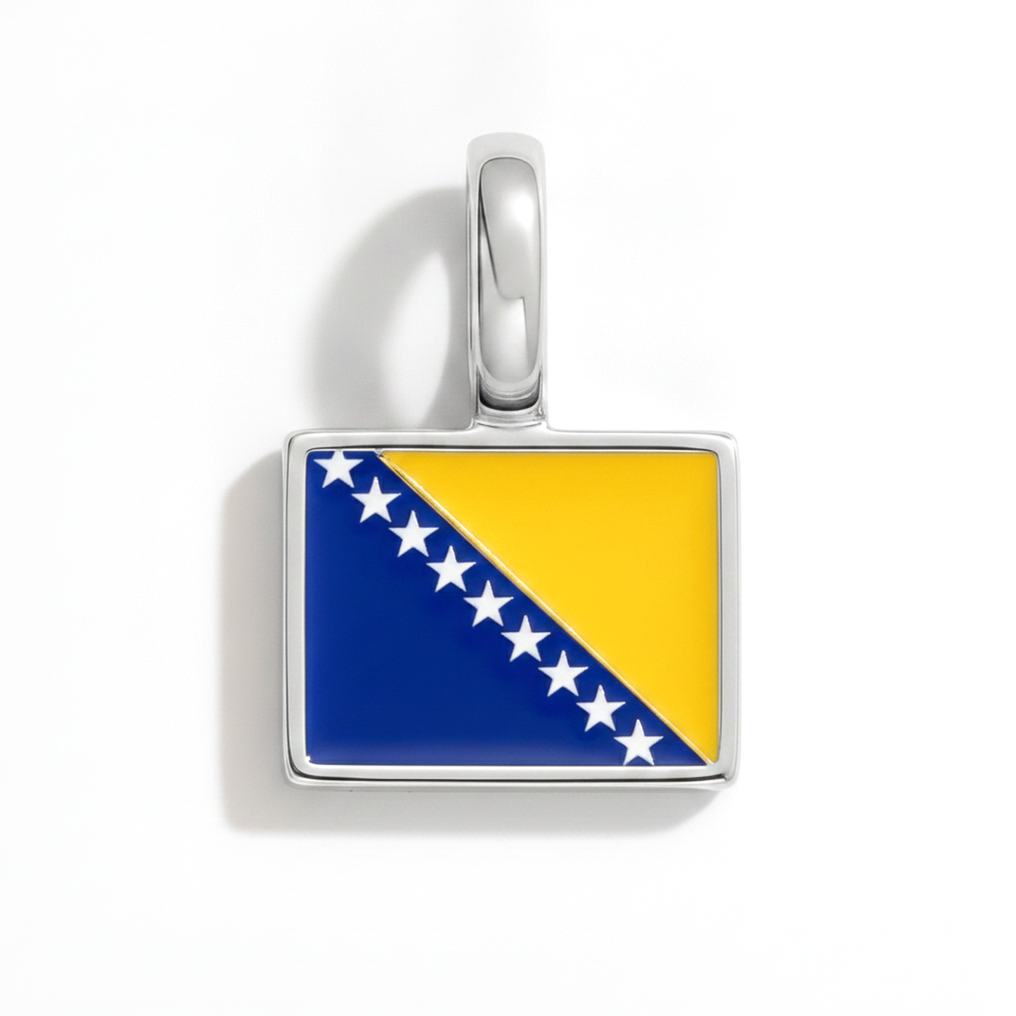 Charm - Flagge Eckig – Silber