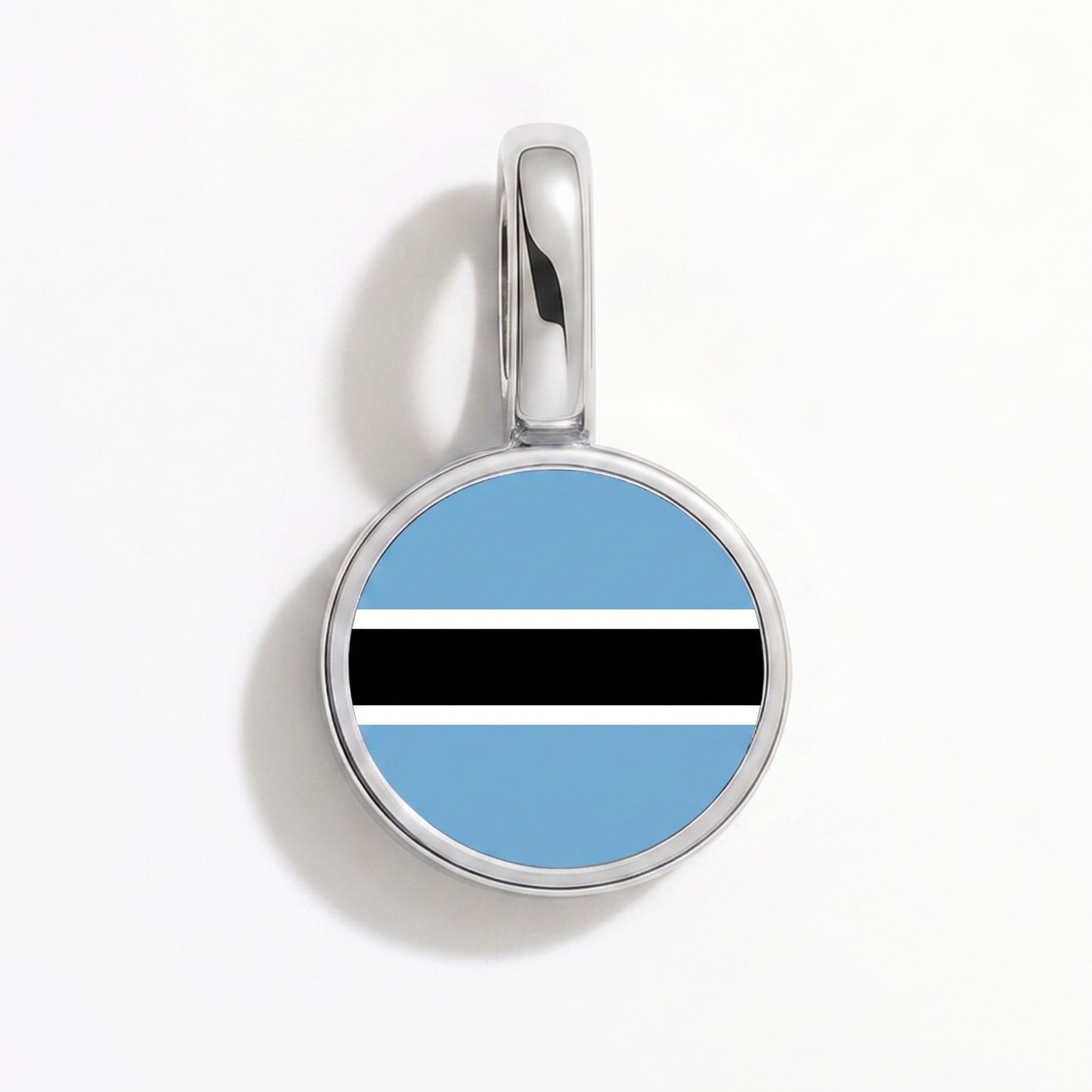 Botswana Flagge – Charm Silber