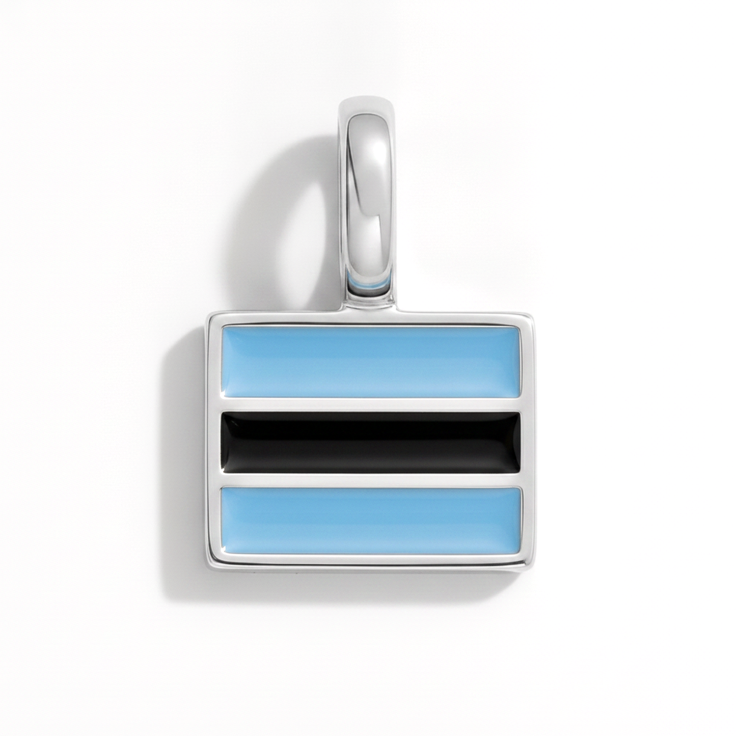 Charm - Flagge Eckig – Silber