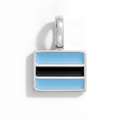 Charm - Flagge Eckig – Silber