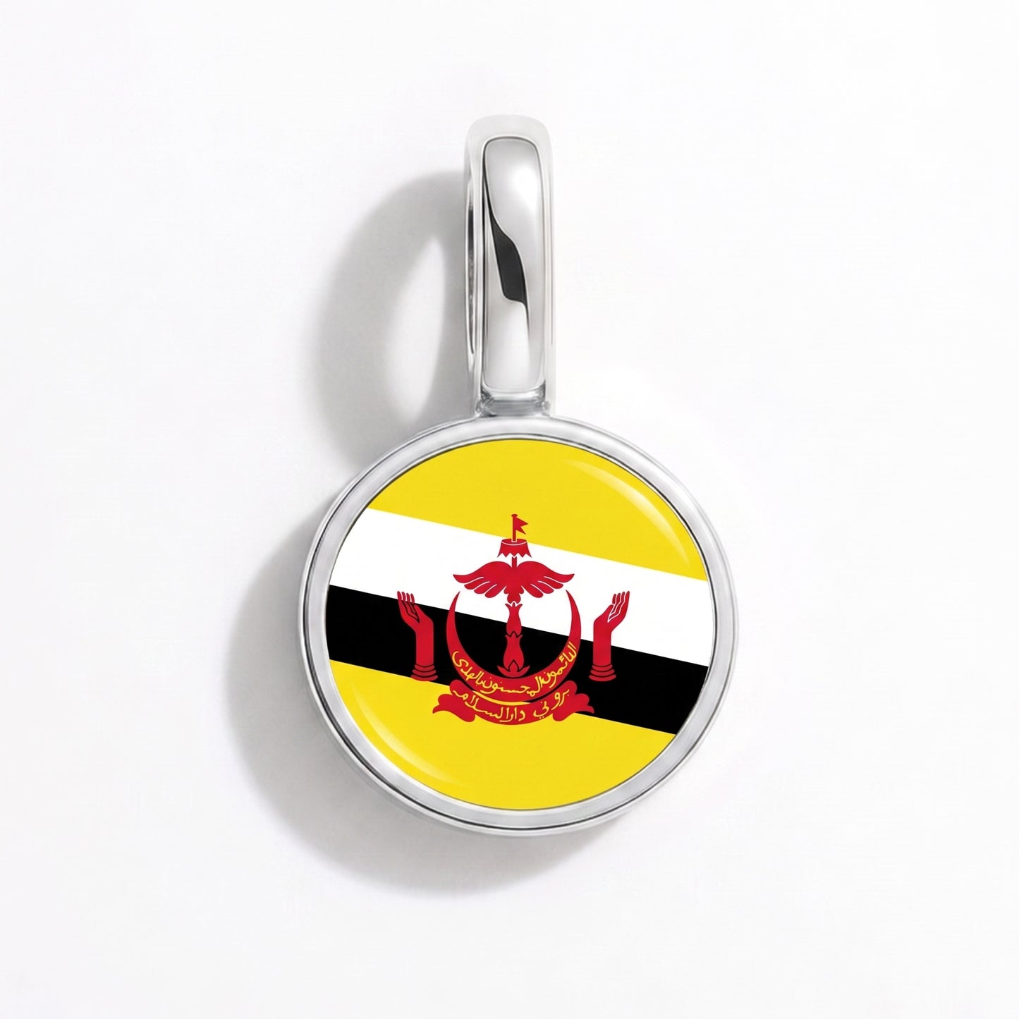 Brunei Flagge – Charm Silber