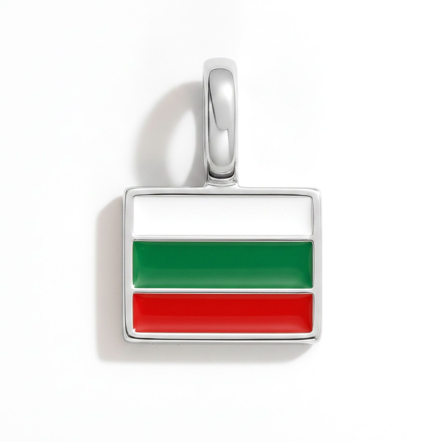 Charm - Flagge Eckig – Silber