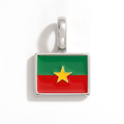 Charm - Flagge Eckig – Silber