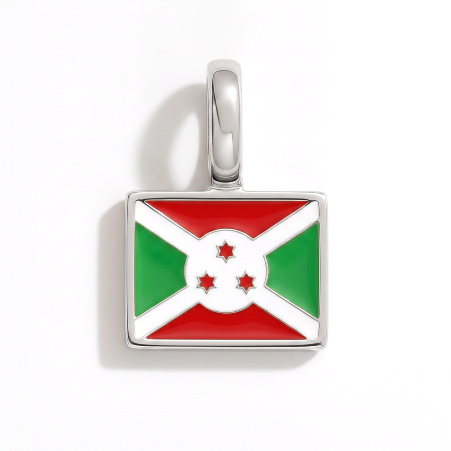 Charm - Flagge Eckig – Silber