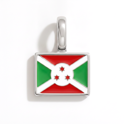Charm - Flagge Eckig – Silber