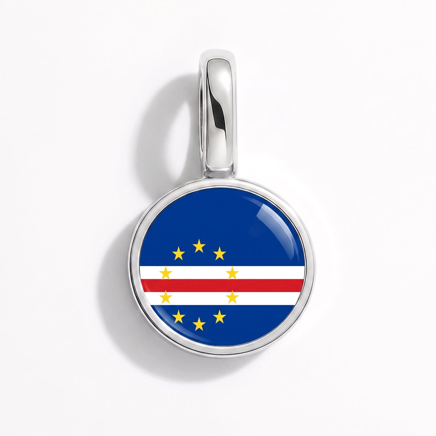 Kap Verde Flagge – Charm Silber