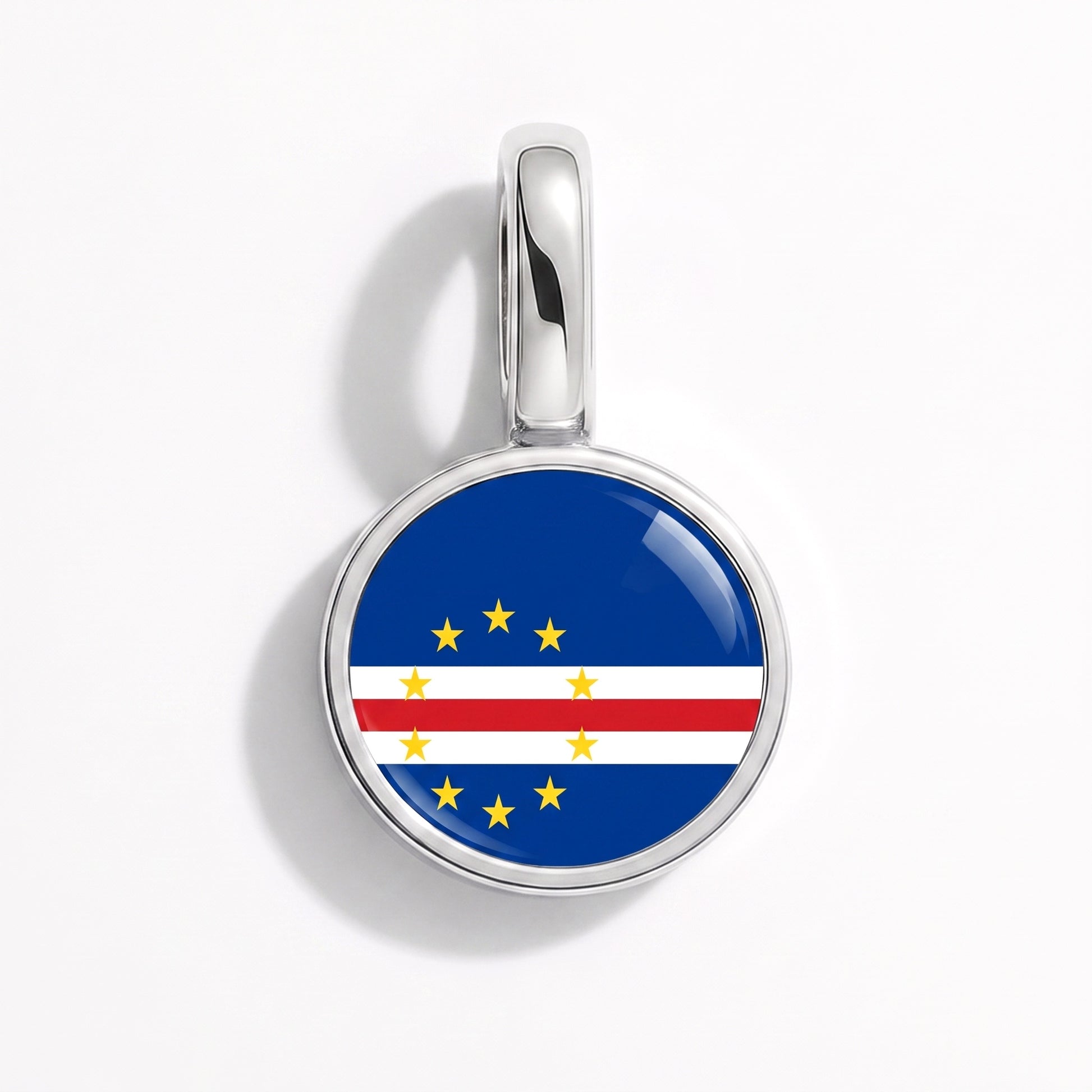 Kap Verde Flagge – Charm Silber