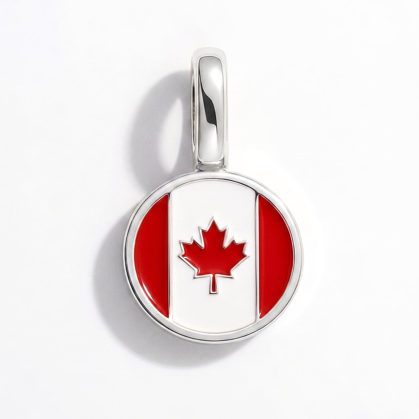 Kanada Flagge – Charm Silber